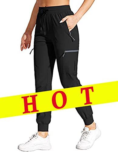RlaGed Women’s Lounge Cargo Hiking Pants Lightweight Joggers Quick Dry  Water Resistant Outdoor Fishing UPF 50+ Sweatpants with Z